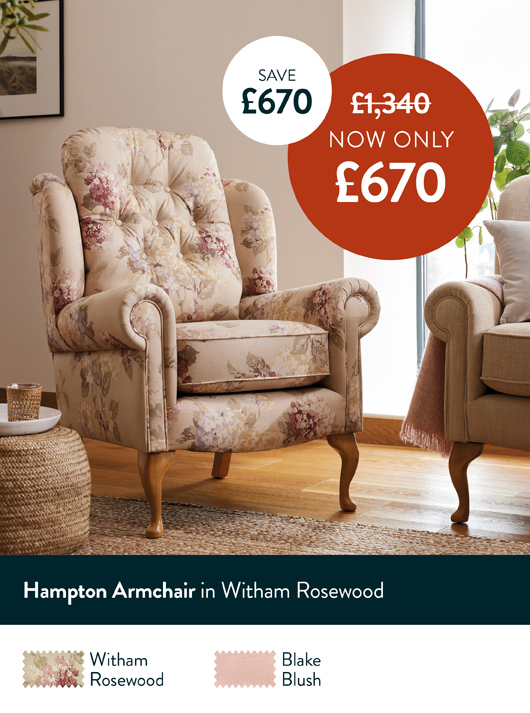 Hampton Armchair in Witham Rosewood