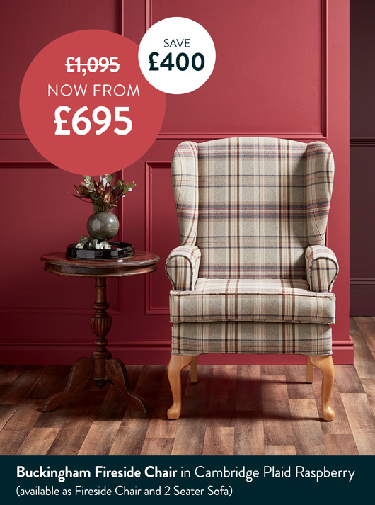 Buckingham Fireside Chair In Cambridge Plaid Raspberry Buckingham Fireside Chair In Cambridge Plaid Raspberry