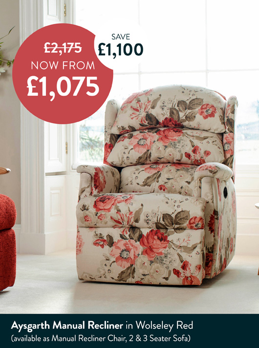 Aysgarth Manual Recliner In Wolseley Red Aysgarth Manual Recliner In Wolseley Red
