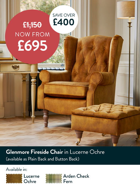 Glenmore Fireside Chair In Lucerne Ochre Glenmore Fireside Chair In Lucerne Ochre