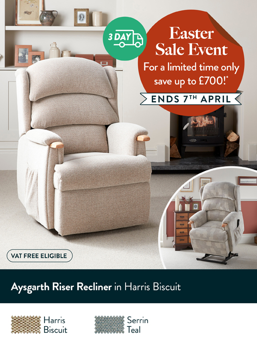 Aysgarth Riser Recliner in Harris Biscuit