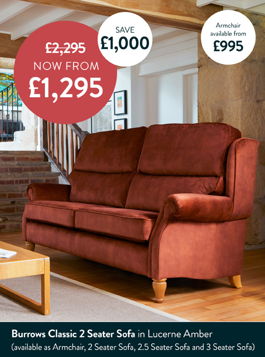Burrows Classic 2 Seater Sofa In Lucerne Amber Burrows Classic 2 Seater Sofa In Lucerne Amber