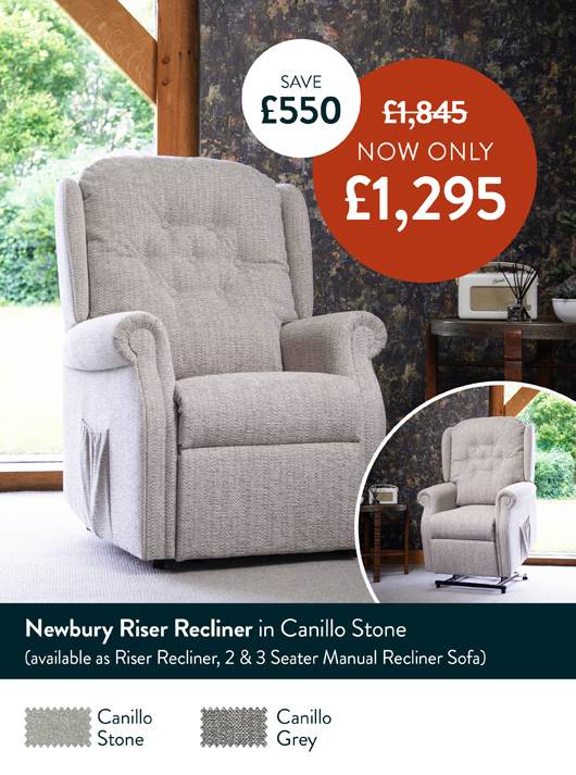 Newbury Riser Recliner in Canillo Stone