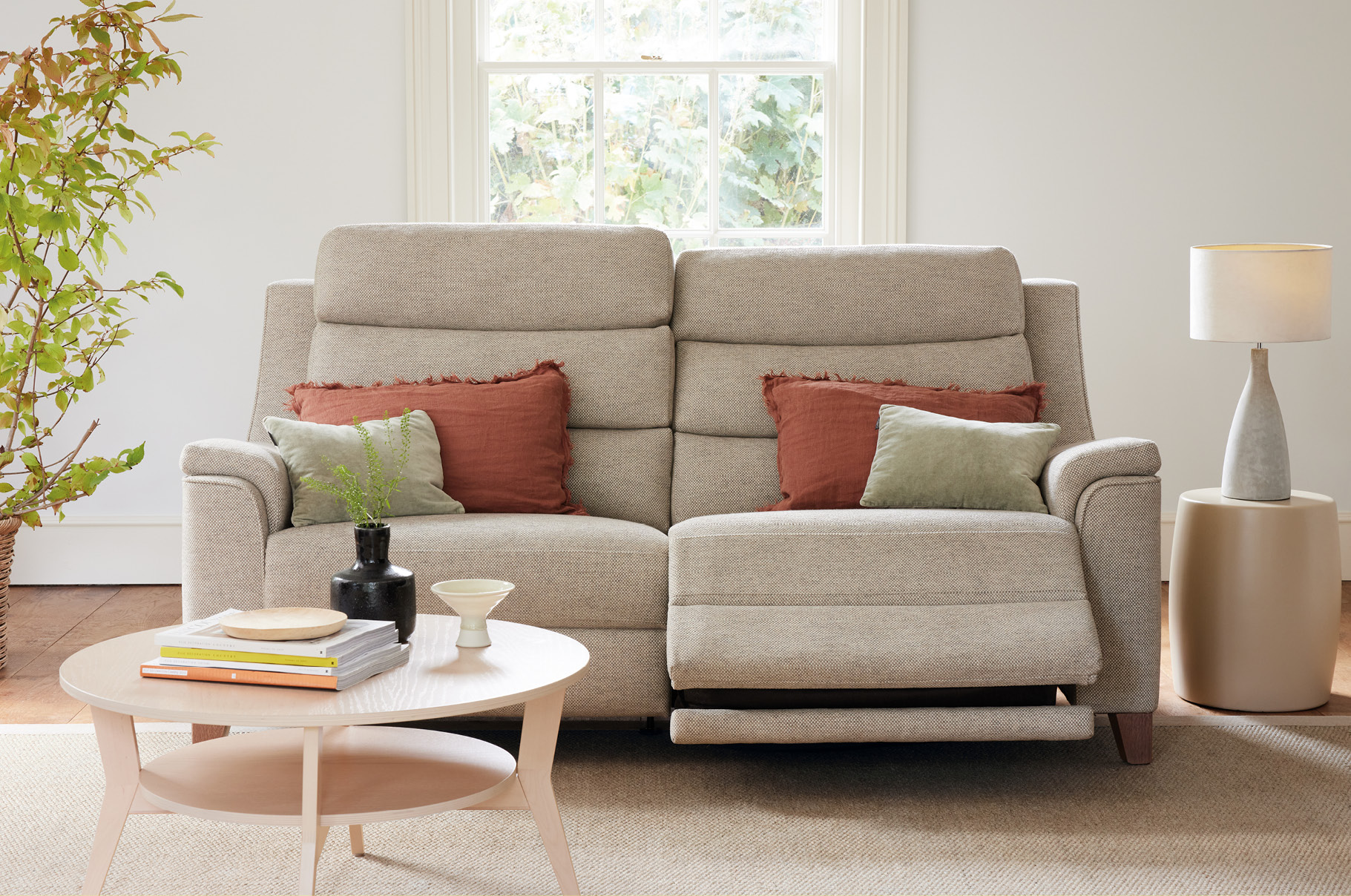 Two seater recliner online couch