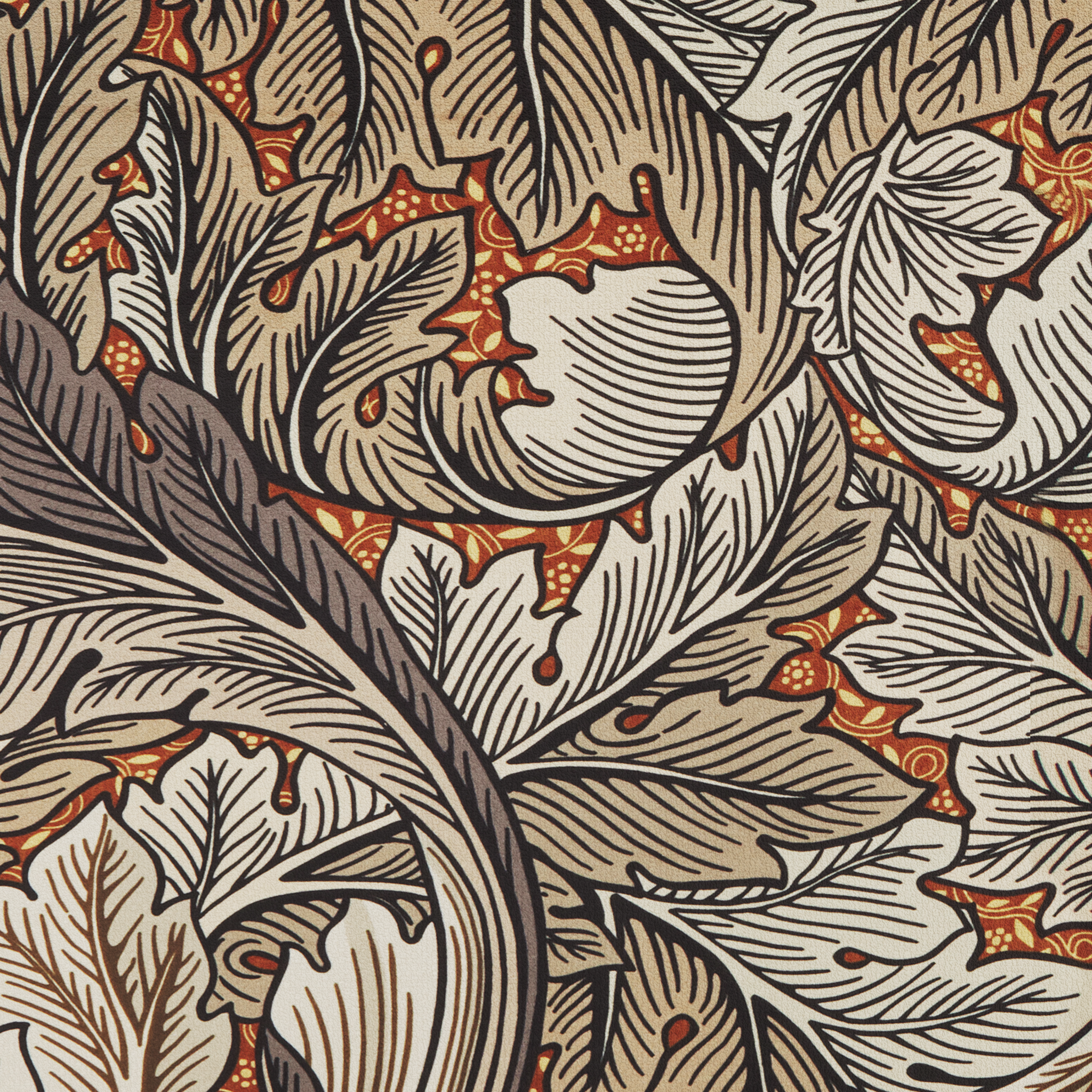 Acanthus Mustard Fabric